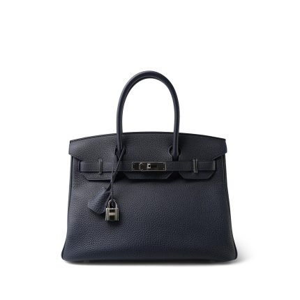 Birkin 30 Bleu Nuit Togo Palladium Plated Z Stamp