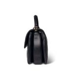 Black Lambskin Quilted Trendy CC Small Light Gold Hardware - Image 3