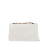 22S White Caviar Quilted Classic Flap Small LGHW - Image 3