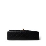 Vintage Black Lambskin Quilted Classic Flap Bag Medium GHW - Image 6