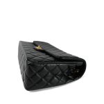 24K Black Caviar Quilted Maxi Travel Flap Aged Gold Hardware - Image 4
