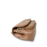 Dark Beige Caviar Quilted Business Affinity Medium Flap Light Gold Hardware - Image 7