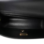 22P Black Lambskin Quilted Mini Rectangular Flap Light Gold Hardware - Image 9
