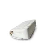 Vintage White Lambskin Quilted Classic Flap Medium GHW - Image 9