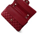 19B Red Caviar Quilted Classic Flap Medium Light Gold Hardware - Image 12