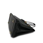Birkin 25 Black/ Noir Swift Gold Plated A Stamp - Image 12