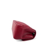 17B Red Caviar Quilted Mini Square Flap Silver Hardware - Image 9