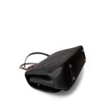 21B Black Caviar Quilted Business Affinity Flap Medium Light Gold Hardware - Image 11