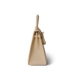 Kelly 25 Sellier Parchemin / Light Beige Box Calfksin E Square Stamp - Image 16