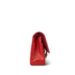 Red Chevron Lambskin Quilted Classic Flap Medium Gold Hardware - Image 7