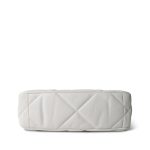 22S White Lambskin Quilted 19 Flap Small Mixed Hardware - Image 8