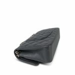 21B Dark Grey Caviar Quilted Classic Flap Medium Light Gold Hardware - Image 10