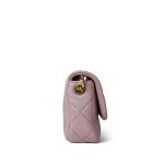 24P Pearly Pink Charm Single Flap Aged Gold Hardware - Image 4