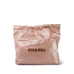 22A Metallic Pink / Rose Calfskin Quilted 22 Small Hobo Bag - Image 13