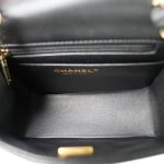 Black Lambskin Quilted Mini Square Flap LGHW - Image 10