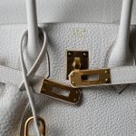 Birkin 25 Gris Pale Togo Gold Plated B Stamp - Image 6