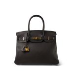 Birkin 30 Ebene Barenia Faubourg Gold Plated Z Stamp