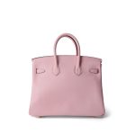 Birkin 25 Rose Sakura Swift Gold Plated X Stamp - Image 5