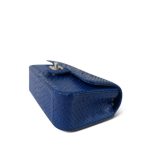 Blue Python Mini Rectangular Flap Silver Hardware - Image 6
