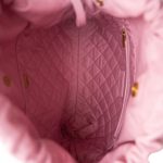 Light Pink Calfskin Quilted 22 Hobo Bag Small - Image 11
