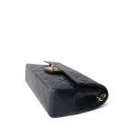 Navy Lambskin Quilted Classic Flap Medium Gold Hardware - Image 6