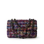 24S Multicolor Sequin Tweed Quilted Rectangular Mini Flap LGHW - Image 10