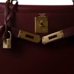 Kelly 28 Rouge Box Calfskin Gold Plated V Stamp - Image 13