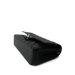 Black Caviar Quilted Medium Classic Flap Silver Hardware - Image 6