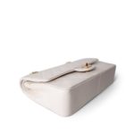 Vintage White Lambskin Quilted Double Flap Medium GHW - Image 7