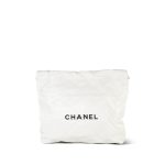 22S White Calfskin Quilted 22 Medium Hobo Bag Black/Aged Gold Hardware - Image 2