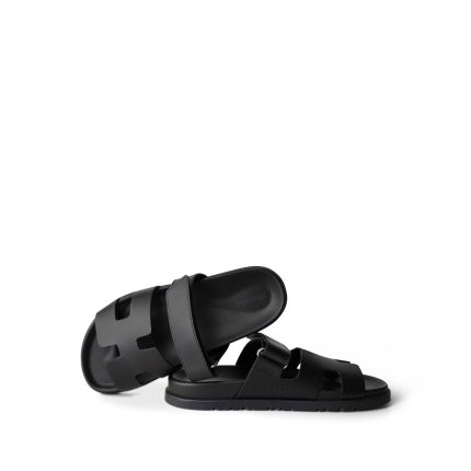 Chypre Sandals Black Calfskin Size 38 / 7.5