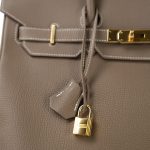 Birkin 35 Etoupe Veau Togo Gold Plated A Stamp - Image 2
