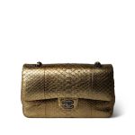Gold Python Classic Double Flap Medium - Image 13