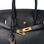 Birkin 35 Noir Gulliver Gold Plated [B] Stamp - Image 3