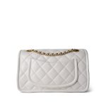 21P White Caviar Quilted Sweet Single Flap Bag Aged Gold Hardware - Image 4