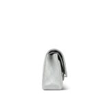 21K Silver Metallic Caviar Quilted Classic Flap Medium Silver Hardware - Image 5