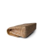 Bronze Gold Silver Tweed Quilted Beige Classic Flap Medium - Image 8