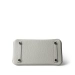 Birkin 25 Mushroom Togo Palladium Plated B Stamp - Image 7