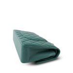 Dark Green Lambskin Quilted Classic Flap Medium Light Gold Hardware - Image 8