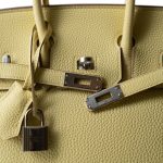 Birkin 25 Jaune Poussin Togo Palladium Plated Z Stamp - Image 7