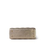 Champagne Metallic Lady Dior Calfskin Medium - Image 7