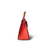 Kelly 28 Rose Texas Veau Epsom Leather Palladium Plated Y Stamp - Image 10