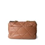 22S Caramel Quilted Large 19 Flap Mixed Hardware - Image 4