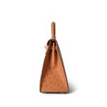 Kelly Sellier 28 Natural Ostrich Gold Plated (X) Stamp - Image 7