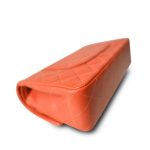 Burnt Orange Lambskin Quilted Classic Flap Medium Gold Hardware - Image 9