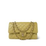 Pistachio Green Caviar Quilted Classic Flap Medium LGHW - Image 8