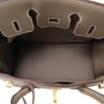 Birkin 25 Etoupe Veau Togo Gold Plated B Stamp - Image 12