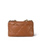22A Caramel Lambskin Quilted 19 Flap Small Mixed Hardware - Image 3