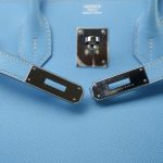 Birkin 30 Candy Celeste Mykonos? Epsom Palladium Plated O Square Stamp - Image 11