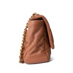 21K Caramel Lambskin Quilted 19 Flap Medium/Large Aged Gold Hardware - Image 2